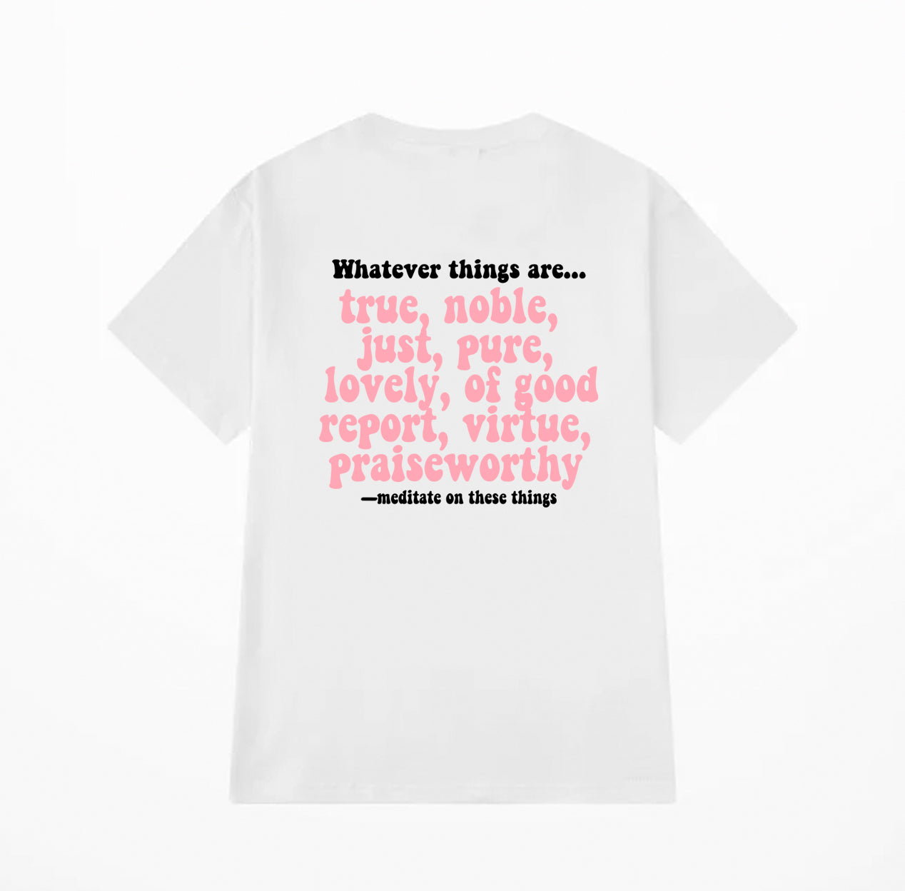 Think on these Things Winter White Tee